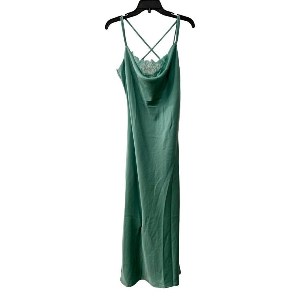 New Lush Size L Straps Dress lace detail neck line seagreen
